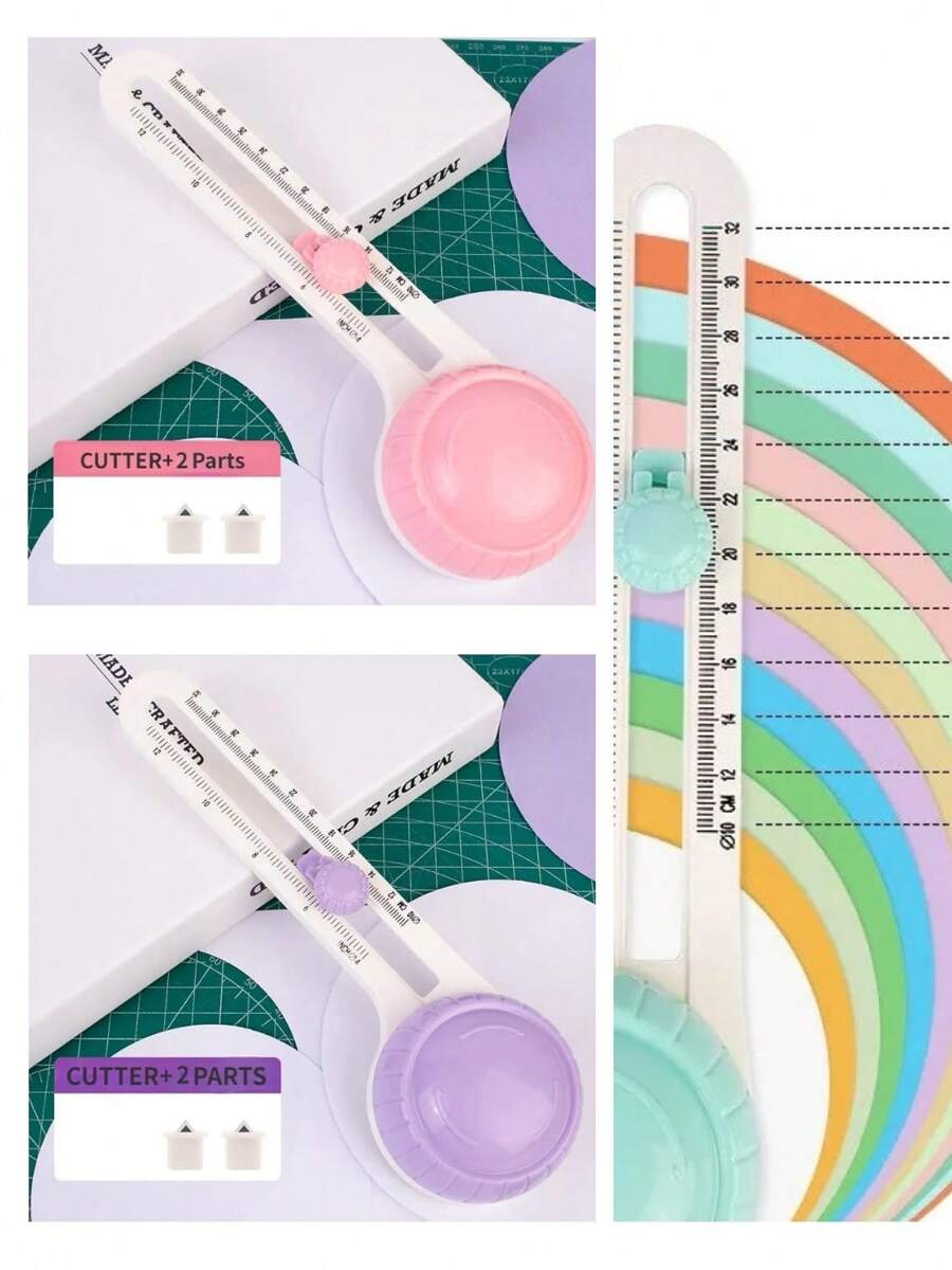 Guillotina de Círculos grande de 10 cm a 32 cm cortadora circular 1 piezas color al azar - Multicolor - Ver 1