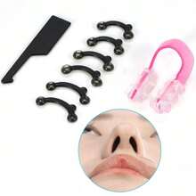 6 Pares Corrector Respingador Nariz,nasal Corrector/Clip de nariz de belleza moldeador de nariz de silicona