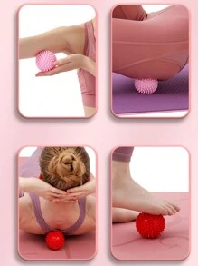 1PC Yoga Ball Yoga Supplies Thorn Ball Massage Acupoint Fascia Ball Relaxation Decompression Hedgehog Ball - Black - View 7