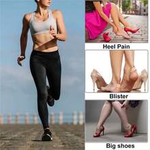 3對抗磨損和防滑的鞋跟墊和厚半碼鞋墊 - 黑色 - 查看 5