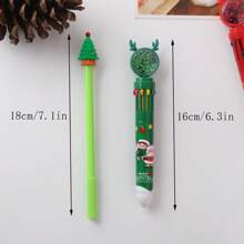 6 支/套可愛卡通動物中性墨水筆 0.5 毫米各種風格原子筆文具辦公室、學生、兒童隨機款式