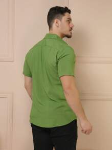 Men Shirts - Army Green - View 5