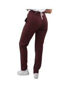 SOULMATE Pantalón Quirúrgico Dama - Burdeos - Ver 3
