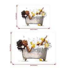 1 Miếng Tắm rửa tranh sơn dầu Bức tranh Treo tranh , Đẹp Afro   Bong bóng Tắm Cao su Dễ thương Boho Hình minh họa , Phòng tắm SPA Người làm đẹp Đồ trang trí Treo tranh Không có khung - Nhiều màu - Xem 4
