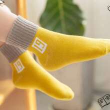 5 双秋冬儿童袜子，中筒长度，柔软亲肤时尚儿童袜子 - 彩色 - 查看 2