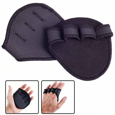MKAS 1 Pair Unisex Anti Skid Weight Cross Training Gloves Man And Women Lifting Palm Dumbbell Grips Pads Unisex Gym Workout Fitness Sports For Hand Protector Gym Accessories