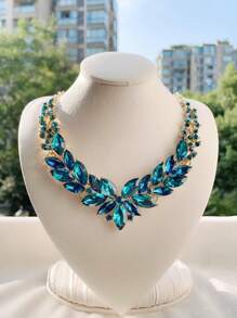 1 Peça Colar De Casamento De Cocktail De Babador De Cauda De Festa Fashionova Feminino, Elegante, Decorado Com Strass