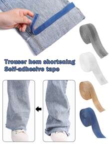 1/2/5/10米褶邊膠帶,自粘熱熔膠衣料帶,適用於裤子、裙子、牛仔褲 Diy縫製用具 - 藍色 - 查看 2