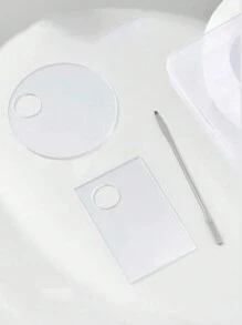 1入組化妝用粉底調色盤,亞克力透明材質 - 無色 - 查看 9