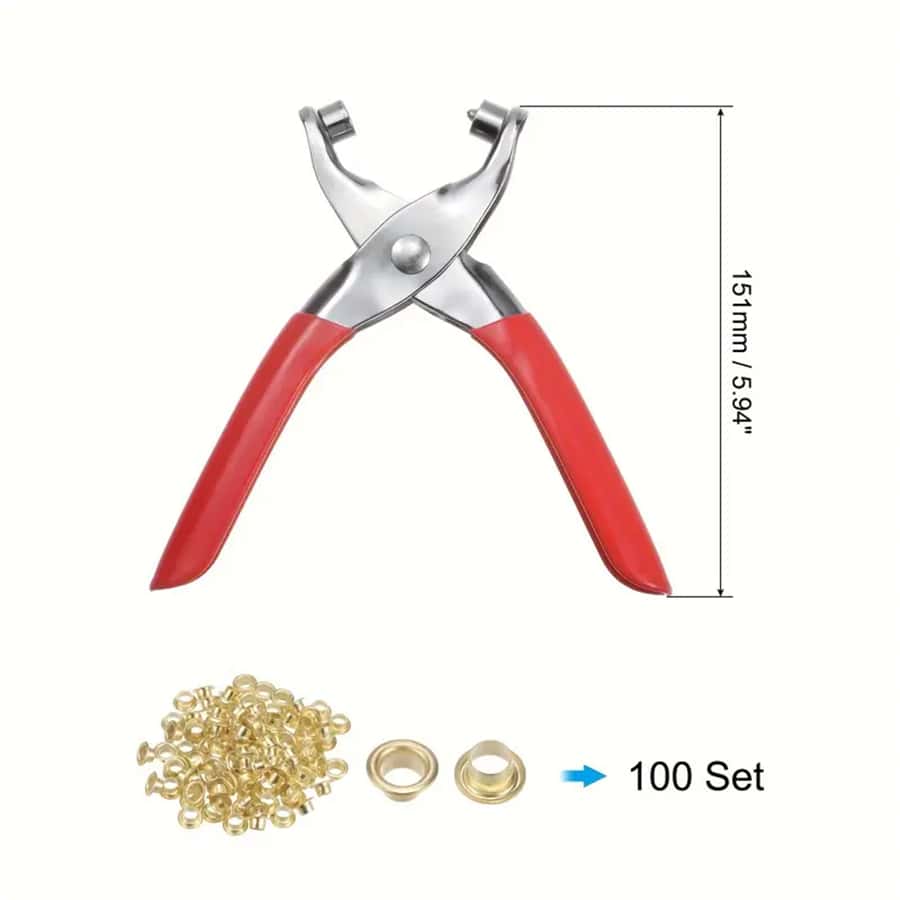1 Set 1/4 Inch Grommet Eyelet Plier Set, Eyelet Hole Punch Pliers Kit