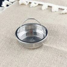 1pc, Kitchen Sink Strainer, Sink Strainer Basket With Handle, 2.95" Diameter, Waste Food Catcher - Silver - View 7