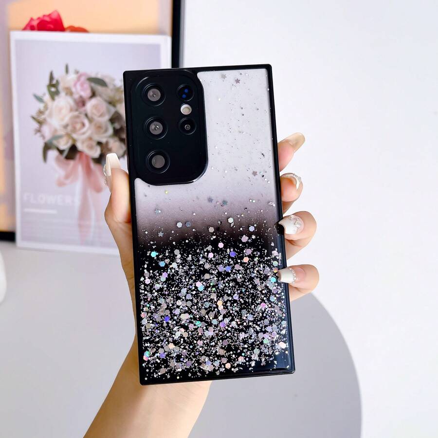 Vỏ điện thoại Pc Pc chống rơi màu đen tương thích với điện thoại Apple, Samsung, Oppo, Xiaomi Android