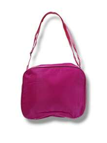 Kit Mochila + Estojo + Lancheira Infantil Meninas Meninos Desenho Relevo 3d - Rosa chiclete - Visão 4