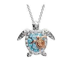 1pc New Ocean Turtle pendant Necklace - Multicolor - View 1
