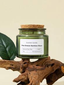 1入組家用ins風格清新優雅綠色玻璃杯大豆蠟燭,適用於婚禮香氛 - 森系香氛蠟燭 - 查看 9