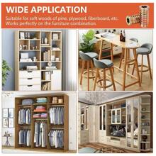 260pcs Metric Threaded Insert Nut Assortment Kit, Zinc Alloy Wood Insert Bolt Fastener Hex Socket Drive Nut, For Wood Furniture