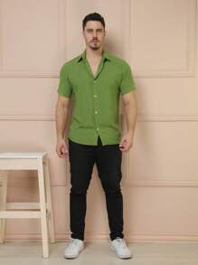 Men Shirts - Army Green - View 2