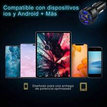 Turbo Cargador Para Auto Carga Rapida Qc 3.0 | 5 Puertos Usb - Negro - Ver 6