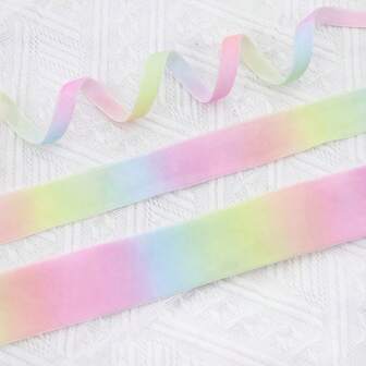 5 Yards/Lot Velvet Ribbon Rainbow Ribbon Craft Ribbon Gift Ribbon For Gift Wrapping Party Decoration Making Hair Bows