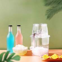 1入組小型家用手動冰破碎機,透明多功能手摇刨冰機 - 無色 - 查看 3