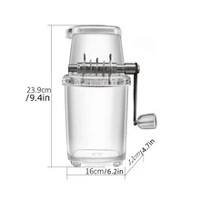 1入組小型家用手動冰破碎機,透明多功能手摇刨冰機 - 無色 - 查看 9