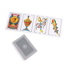 2 barajas de NAIPES españoles auténticos - ¡Perfectos para juegos de cartas mexicanos y póker! Juegos de fiesta para adultos adecuados para Halloween/Navidad/Acción de Gracias - Blanco - Ver 7