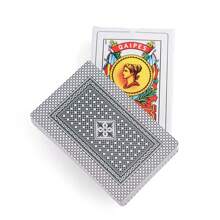 2 barajas de NAIPES españoles auténticos - ¡Perfectos para juegos de cartas mexicanos y póker! Juegos de fiesta para adultos adecuados para Halloween/Navidad/Acción de Gracias - Blanco - Ver 6