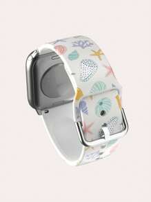 1 Peça Pulseira de Relógio em TPU com Padrão Minimalista Multicolorido de Concha e Estrela-do-mar, Compatível com 38/40/41/42/44/45/46/49mm Ultra/SE/10/9/8/7/6/5/4/3/2/1