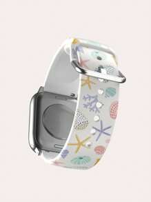 1 Peça Pulseira de Relógio em TPU com Padrão Minimalista Multicolorido de Concha e Estrela-do-mar, Compatível com 38/40/41/42/44/45/46/49mm Ultra/SE/10/9/8/7/6/5/4/3/2/1