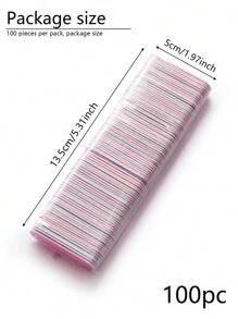 100 Chiếc Dũa Móng Tay 2 Mặt Bền Móng Tay Nghệ Thuật Làm Móng Tay Chân Emery Ban Làm Móng Gậy - Nhiều màu - Xem 2
