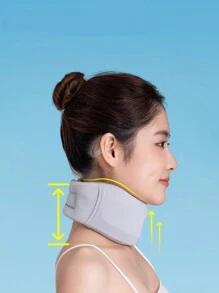 1 件裝頸部支撐支架,用於矯正頸椎姿勢,防止前傾和辦公室頸部固定神器 - 灰色 - 查看 9