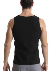 运动户外 1 件男士运动汗水背心、桑拿背心、健身训练背心、紧身吸湿排汗背心塑身衣腰部训练器束身衣