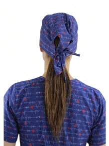 SOULMATE Gorro Médico Quirúrgico Para Dama Estampado - Electrocardiograma - Ver 2