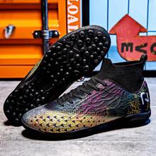 Men's Football Shoes Turf Football Anti-Skid Nail Professional Training Nails Indoor And Outdoor Sports Young Comfortable Solid Ground Football Shoes Ronaldo  Cleats - Black - View 8