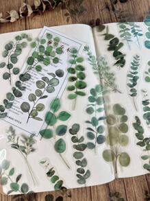 一包 40 張植物花卉和水果貼紙 Diy 裝飾剪貼簿材料相簿日記規劃器 - 彩色 - 查看 1
