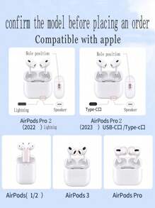 Étui pour écouteurs compatible avec Airpods avec slogan d'inspiration imprimé