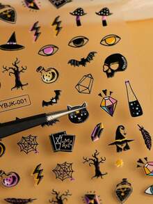 1pc 5d Nail Sticker - Multicolor - View 2