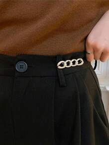 1 Miếng Màu bạc Xoắn ốc Clasp , Thích hợp Đối với Sử dụng hàng ngày , có thể sử dụng Đến Thắt chặt Eo Của Quần Hoặc Sửa chữa Váy Đến Giải trí - Bạc - Xem 3