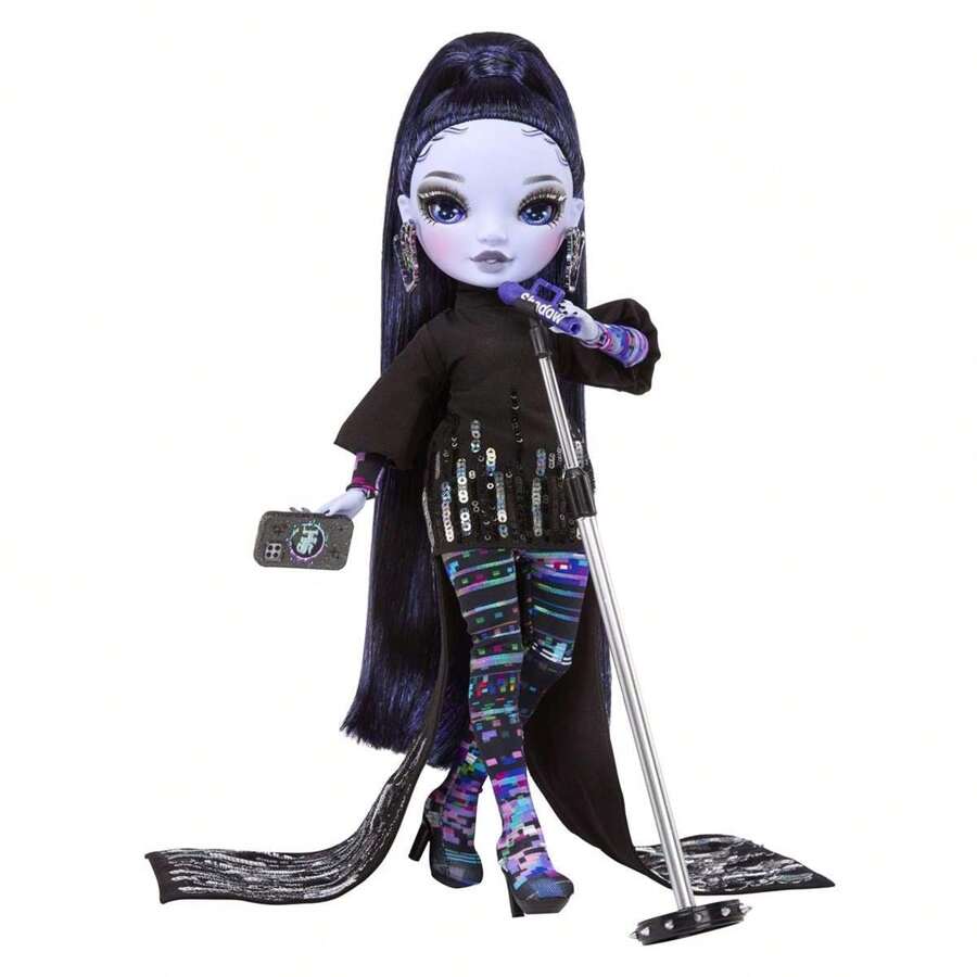 MGA Entertainment Rainbow High Shadow High - Reina Glitch Crowne - Muñeca de Moda Púrpura con Atuendo de Moda y 10+ Accesorios de Juego Coloridos - para Niños y Coleccionistas de 12+ Años - Ver 1