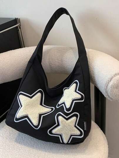 Nuovo Arrivo Grande Capacità Borsa Tote In Tela, Borsa A Tracolla A Tracolla, Elegante Borsa Per Il Pendolarismo E La Scuola