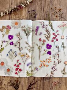 A Pack Of 40 Plant Flower And Fruit Stickers Diy Decoration Scrapbook Material Photo Album Journal Planner - Multicolor - View 4