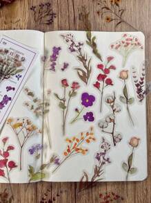 A Pack Of 40 Plant Flower And Fruit Stickers Diy Decoration Scrapbook Material Photo Album Journal Planner - Multicolor - View 3