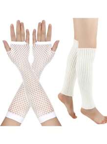 2 NỮ Lưới Găng tay Ống tay áo & Máy làm ấm chân Chân Che phủ Dệt kim Dài Mùa thu Mùa Đông Buổi tiệc Chất rắn Ấm áp Khởi động - màu xanh lá - Xem 7