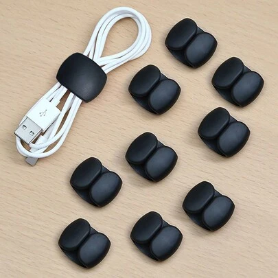 10pcs Cable Organizer Clips For Headphone, Charging Cable, Cord Management, Multifunctional Winder