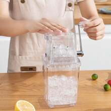 1入組小型家用手動冰破碎機,透明多功能手摇刨冰機 - 無色 - 查看 5