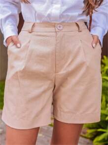 Women Shorts - Màu Khaki - Xem 1
