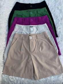 Women Shorts - Màu Khaki - Xem 2