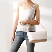 1入可愛卡通蝴蝶貓咪圖案帆布午餐袋-適合便當、上班族和媽媽使用的時尚耐用學校組織袋、老師收納袋、教室袋、教室組織袋 - 白色 - 查看 10