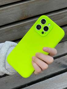 Compatible With IPhone 16 Plain Silicone Phone Case Neon Phone Case