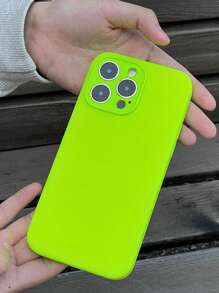 Compatible With IPhone 16 Plain Silicone Phone Case Neon Phone Case
